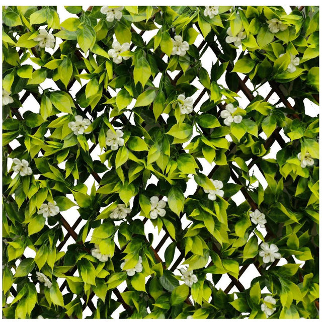 גדר ערבה מלאכותית עם פריחה לבנה דגם ™GIARDBIANCA - DecorYarok